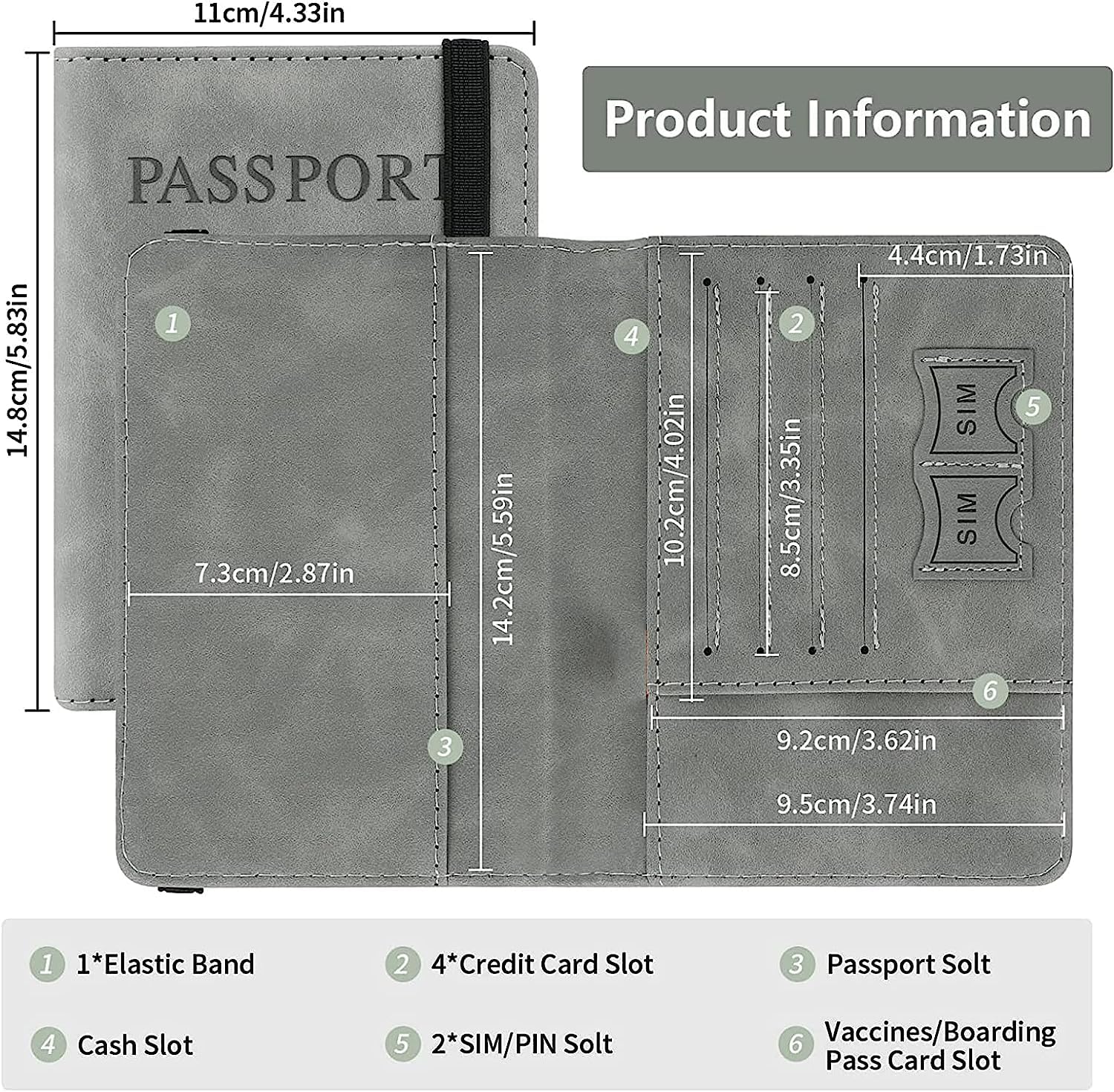 1741025121_Niwlix-Passport-Holder-Cover-Travel-Wallet-Organizer-Passport-Case-with-PU-Leather-Travel-Document-Holder-for-Men-Women-Travel-Accessories-Grey.jpg 1741025121 Niwlix Passport Holder Cover Travel Wallet Organizer Passport Case with PU Leather Travel Document Holder for Men Women Travel Accessories Grey