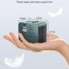 1741284614 Universal Charger Adapter Type C 2 USB Ports 15W International Universal Travel Adapter All in One Travel Charger Adapter for US UK Europe AU Worldwide AC Outlet Plugs Adapters Model 3