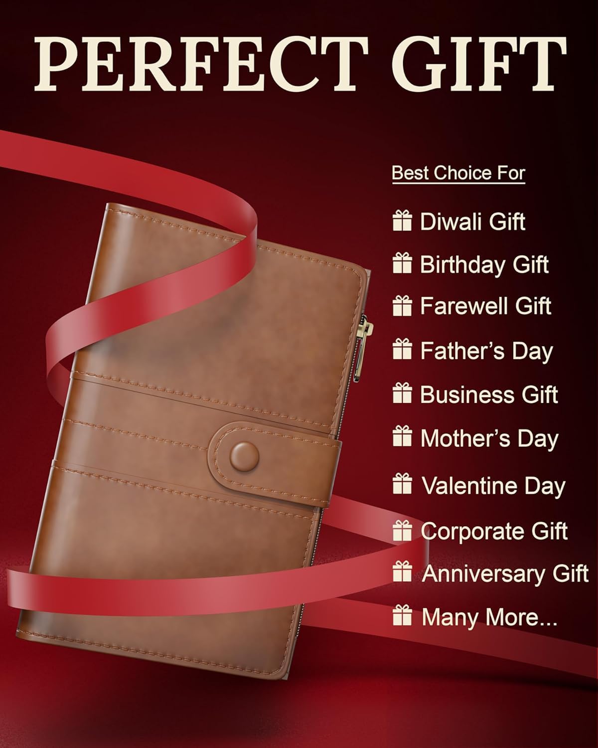 1741370922 FEDUS Premium Passport Holder for Men Passport Holder for Women Passport Cover Case Wallet with Card Holder RFID Protected Travel Accessories Organiser Brown Faux Leather