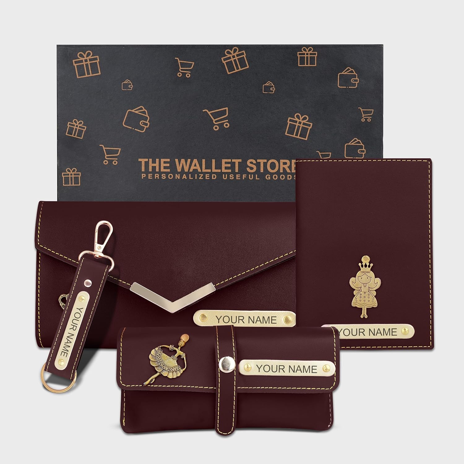 1741630492_The-Wallet-Store-Personalized-Leather-Clutch-Passport-Cover-Keychain-Eyewear-Combo-with-Name-Charms-Best-Gift-for-Wife-Girlfriend-Sister-Mother-Etc-Brown.jpg 1741630492 The Wallet Store Personalized Leather Clutch Passport Cover Keychain Eyewear Combo with Name Charms Best Gift for Wife Girlfriend Sister Mother Etc Brown