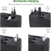 1741717091 The Esha Stores RTS Universal Travel Adapter International All in One Worldwide Travel Adapter and Wall Charger with USB Ports with Multi Type Power Outlet USB Black