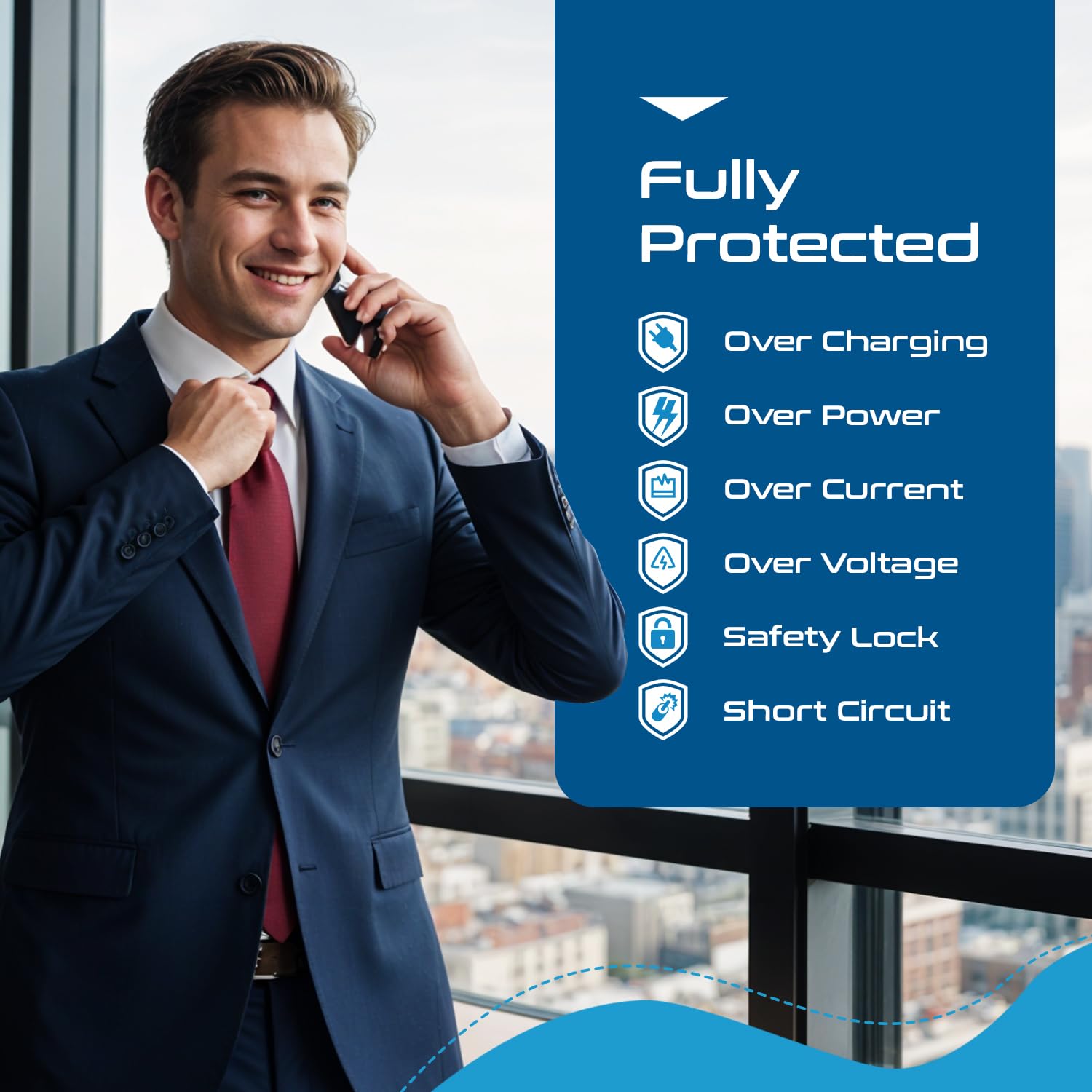 1742062967 Ceptics 6 in 1 Universal Travel Adapter with Type C Worldwide Travel Adapter Universal Plug Socket 3xUSB A 1xPDQC 3.0 1x USB C W3.1A Fast Charging International Travel Adapter White