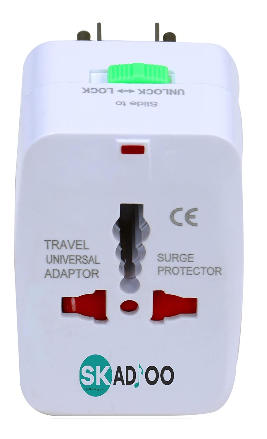 1743014180 SKADIOO Universal Charger Adapter 240V 2 Years Warranty Universal Travel Adapter All in One International Travel Adapter for 150 Countries Set of 2 White