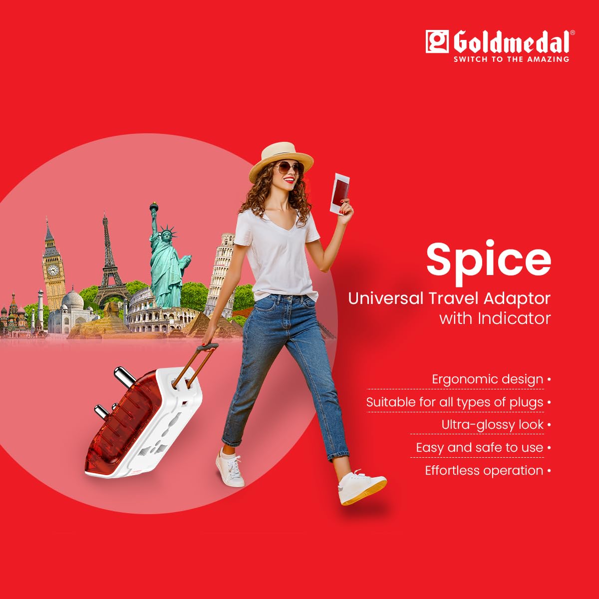 1743100929_Goldmedal-Spice-3-Pin-240V-Universal-Travel-Adaptor-with-LED-Indicator-White-Pack-of-1-Compatible-with-Worldwide-Plugs.jpg 1743100929 Goldmedal Spice 3 Pin 240V Universal Travel Adaptor with LED Indicator White Pack of 1 Compatible with Worldwide Plugs