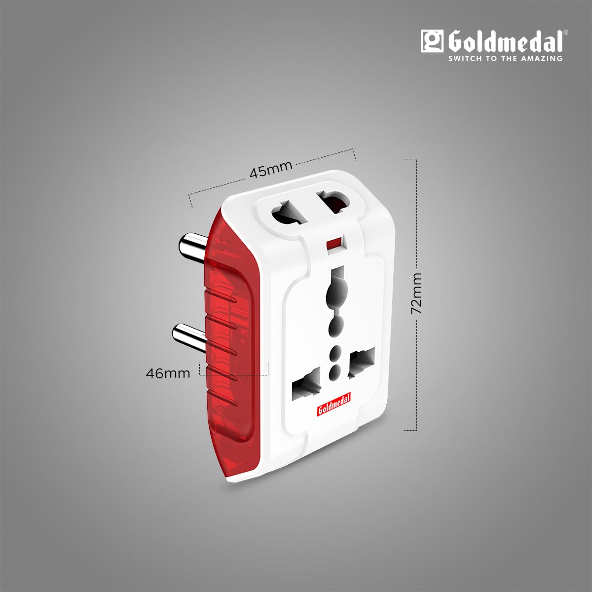 1743100931_Goldmedal-Spice-3-Pin-240V-Universal-Travel-Adaptor-with-LED-Indicator-White-Pack-of-1-Compatible-with-Worldwide-Plugs.jpg 1743100931 Goldmedal Spice 3 Pin 240V Universal Travel Adaptor with LED Indicator White Pack of 1 Compatible with Worldwide Plugs