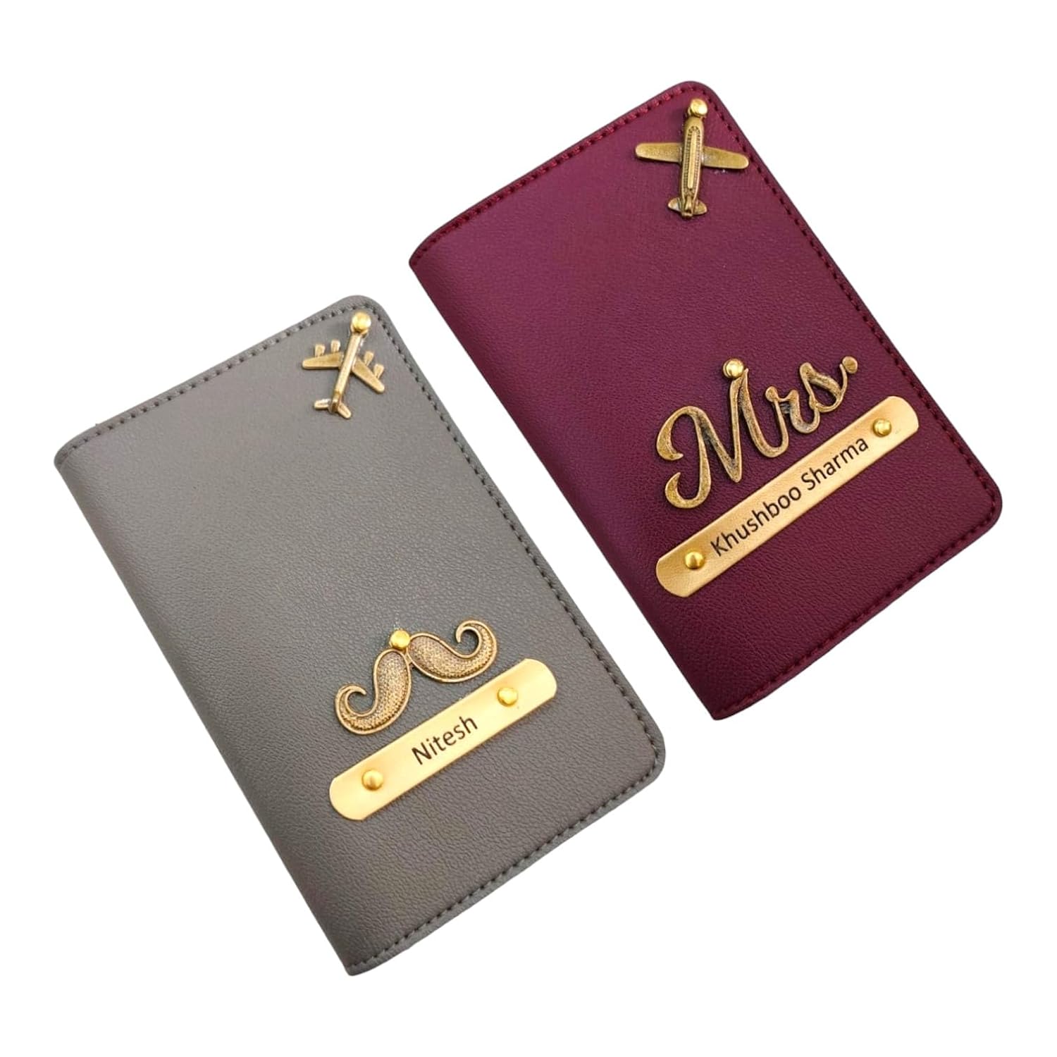CELED Customised Premium Passport Cover Combo Pack Unisex for Men CELED Customised Premium Passport Cover Combo Pack Unisex for Men & Women, Gift Pack, Faux Leather