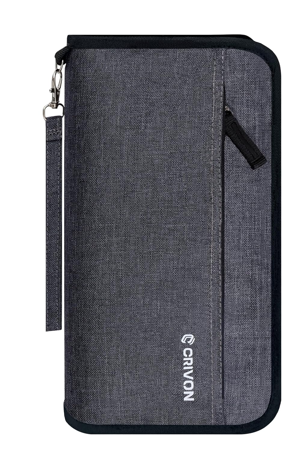 CRIVON® Passport Holder, Travel Passport Wallet, Passport Cover for Men, CRIVON® Passport Holder, Travel Passport Wallet, Passport Cover for Men, Women and Family - Document Organizer (Grey)