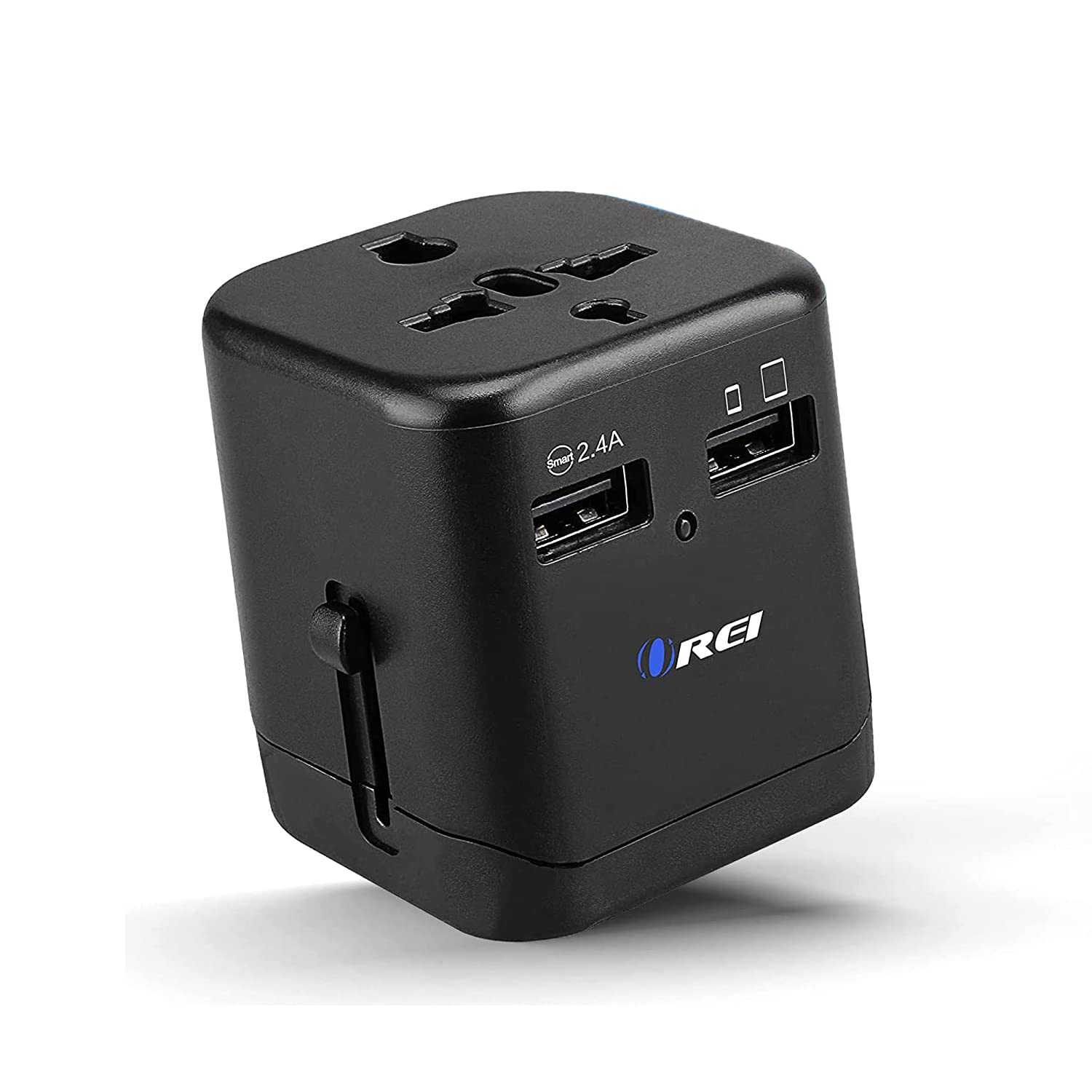 Orei Universal Travel Adapter with 2 USB Ports (2.4A Smart Orei Universal Travel Adapter with 2 USB Ports (2.4A Smart Plug Charging), Multiplug Socket Power Plug for Cell Phones, Tablets, Camera, for Travelers