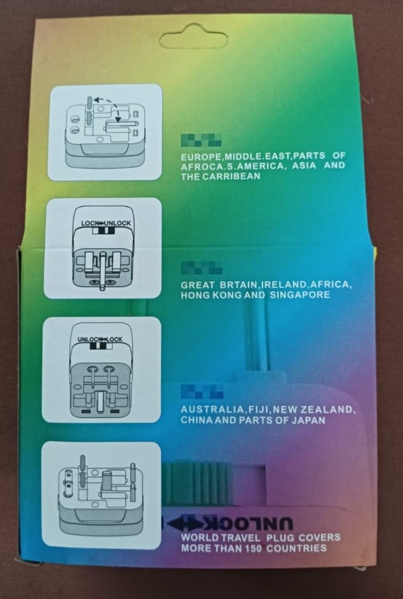 Universal International World Wide Travel Adapter Plug EuropeUKUSChinaIndia All in One Universal Travel Adapter Plug Surge Protector