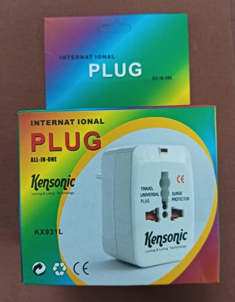 Universal International World Wide Travel Adapter Plug (Europe/UK/US/China/India) All in One Universal Travel Adapter Plug Surge Protector