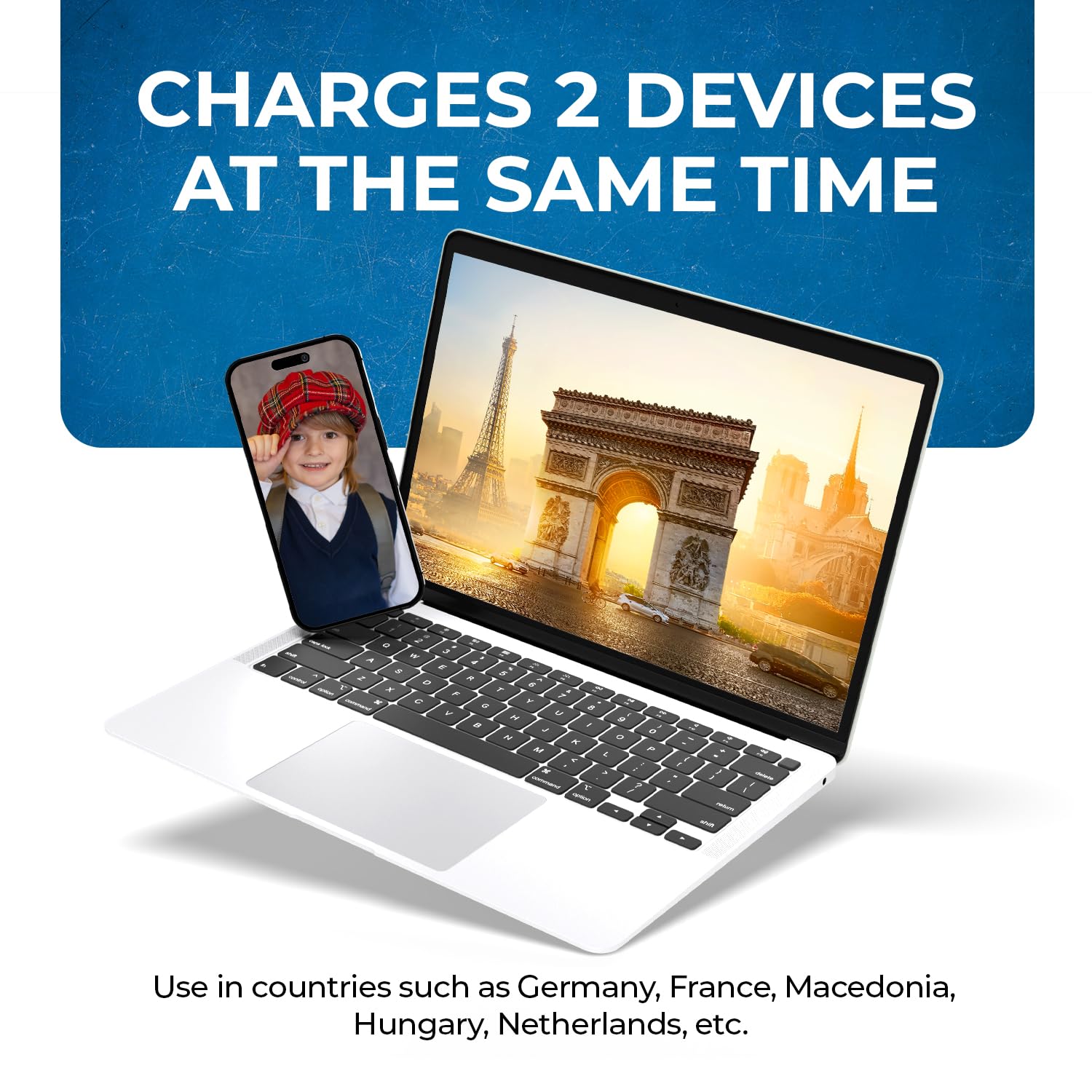 1743533386 OREI India Travel Adapter Europe Schuko Plug Type EF Universal Adapter for Europe 2 in 1 Perfect for Laptop Camera Chargers CE RoHS 4 Pack 5 Years Warranty