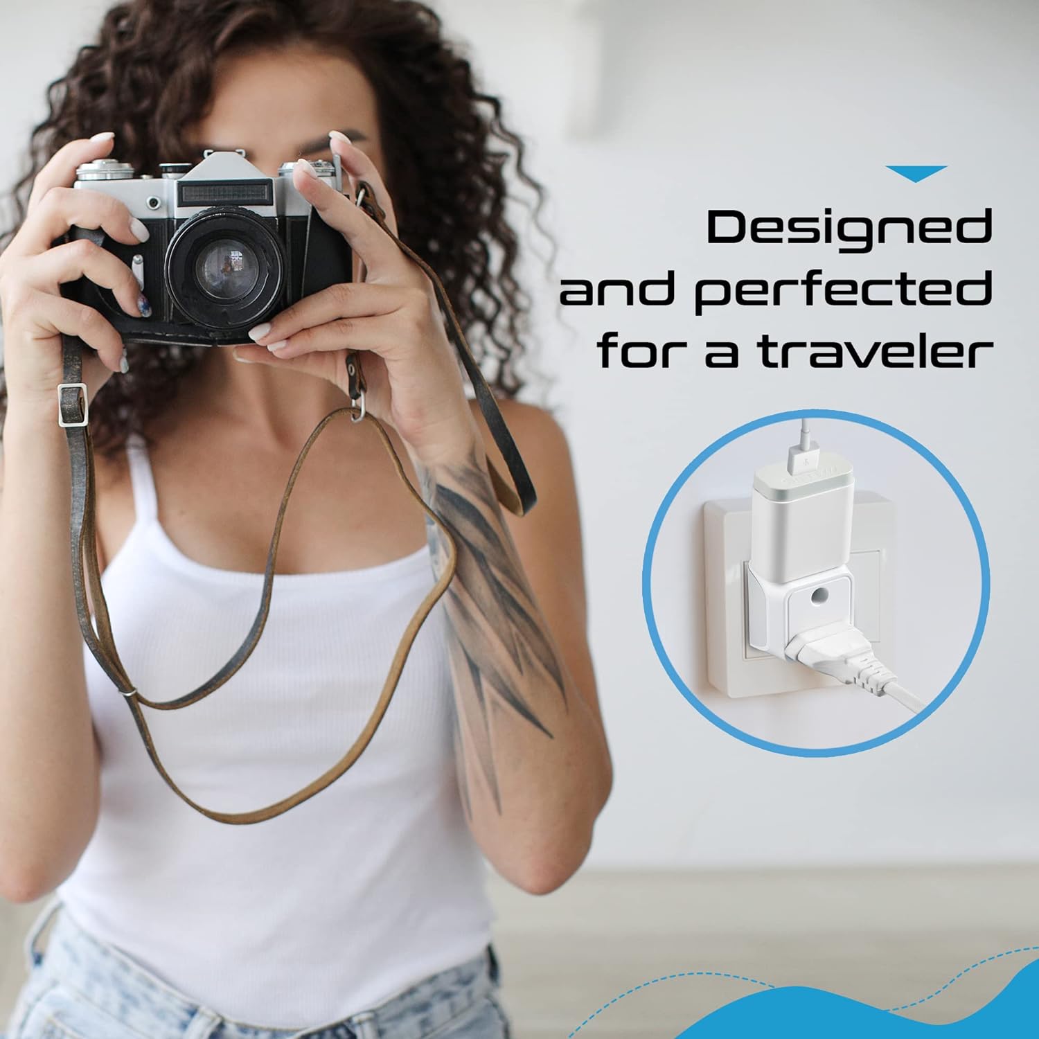 1743879224 Ceptics India to Australia Plug Converter – 2 in 1 China New Zealand Adapter Type I CE Certified RoHS Compliant – White 1 Pack Lifetime Limited Warranty