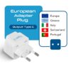 1743965671 Ceptics European Travel Plug Adapter Light Weight Schuko Type EF Ultra Compact India to Most of Europe CE Certified RoHS Compliant EU 2SET