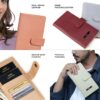 1744225200 Custo Family 4 Passport Holder Customized Family Travel Organizer Vegan Leather ID Document Organizer Personalized Sleek Travel Wallet Ice Blue