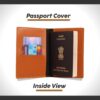 1744311650 Customised Leather Passport Cover with Personalised Name Charm for Men Women Tan Customised Passport Holder for Gift
