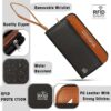 1744484837 DAHSHA Unisex Adult RFID Blocking Leather Travel Wallet Family Passport Holder Cover Wallet Organiser for Credit Debit Card Boarding Pass International Trip Brown 12.5 X 3 X 23.8Cm