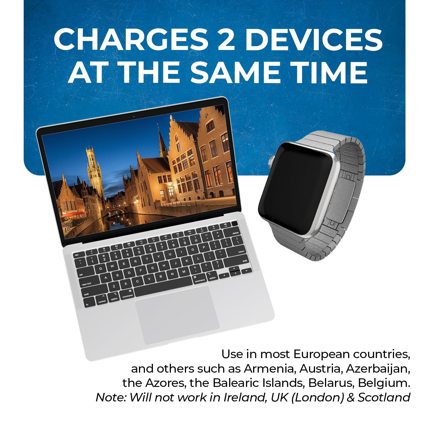 1744571391 Orei European Plug Adapter India to Europe Russia Turkey More Type C 2 in 1 Perfect for Laptop Camera Charger and More CE RoHS 2 Pack Beige 5 Years Warranty