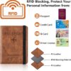 1744917180 Moxtiza Passport Holder Cover Travel Wallet Organizer Passport Case with PU Leather Travel Document Holder for Men Women Travel Accessories Brown