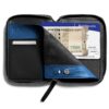 1745176604 DailyObjects Check in Travel Passport Wallet Cover for Men and Women Passport Cover with Zip Around Closure Made of Vegan Leather Passport Holder with Credit Debit Card Slots Black