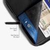 1745176606 DailyObjects Check in Travel Passport Wallet Cover for Men and Women Passport Cover with Zip Around Closure Made of Vegan Leather Passport Holder with Credit Debit Card Slots Black