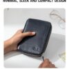 1745176607 DailyObjects Check in Travel Passport Wallet Cover for Men and Women Passport Cover with Zip Around Closure Made of Vegan Leather Passport Holder with Credit Debit Card Slots Black