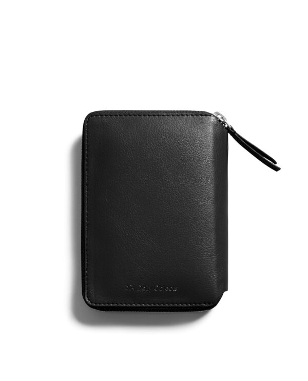 1745176611 DailyObjects Check in Travel Passport Wallet Cover for Men and Women Passport Cover with Zip Around Closure Made of Vegan Leather Passport Holder with Credit Debit Card Slots Black