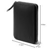 1745176613 DailyObjects Check in Travel Passport Wallet Cover for Men and Women Passport Cover with Zip Around Closure Made of Vegan Leather Passport Holder with Credit Debit Card Slots Black