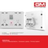 1745176681 GM 3019 3 Pin Universal Multi Plug Travel Adaptor with 6 AMP for Home Applications Computers Laptops