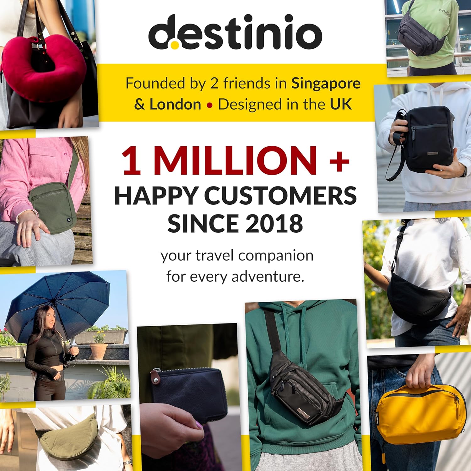 1745263154 Destinio Universal Travel Adapter with Type C 12W Type C 12W USB A 5V2.4A 3 in 1 International Worldwide All in One Charger Plug and Socket for USA Canada UK Europe 10 Yr Warranty