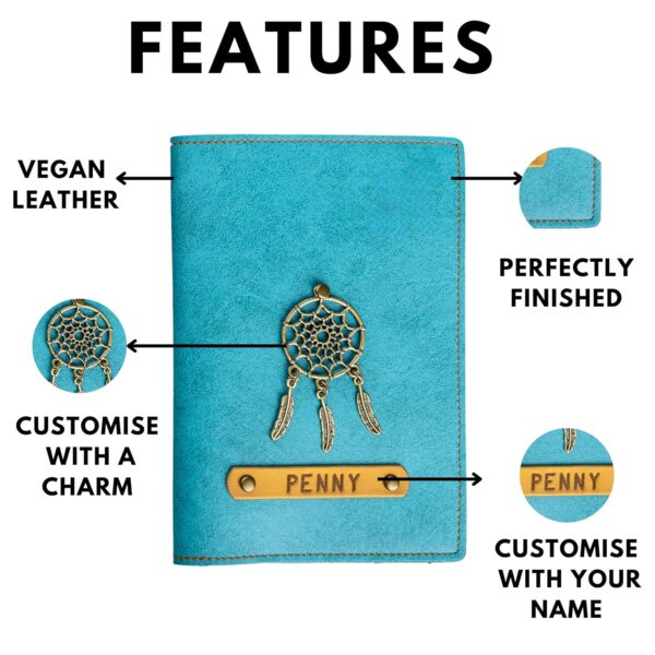 1745349628 The Junket Personalized Passport Cover for Men and Women Customized Travel Accessories Organizer Vegan Leather Passport Cover Unisex Handcrafted Gift Ash Grey