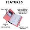 1745349630 The Junket Personalized Passport Cover for Men and Women Customized Travel Accessories Organizer Vegan Leather Passport Cover Unisex Handcrafted Gift Ash Grey
