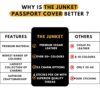 1745349632 The Junket Personalized Passport Cover for Men and Women Customized Travel Accessories Organizer Vegan Leather Passport Cover Unisex Handcrafted Gift Ash Grey