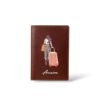 Thebaegift Unisex Passport Cover for Men & Women | Printed, Classy & Stylish | Vegan Leather Passport Cover for Travel (Brown)