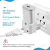 1745868503 Ceptics Europe Travel Adapter 2 in 1 France Germany Adapter Compatible with Smartphone Type EF Ce Certified Rohs Compliant A– White 1 Pack