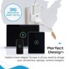 1745868507 Ceptics Europe Travel Adapter 2 in 1 France Germany Adapter Compatible with Smartphone Type EF Ce Certified Rohs Compliant A– White 1 Pack