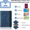 1745954952 PRYTA Passport Holder Cover Wallet RFID Blocking PU Leather Travel Document Holder Card Case Travel Accessories for Women Men Multi Colour