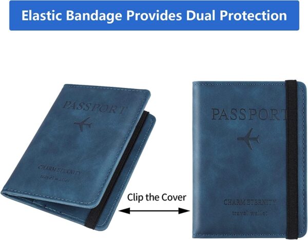 1745954954 PRYTA Passport Holder Cover Wallet RFID Blocking PU Leather Travel Document Holder Card Case Travel Accessories for Women Men Multi Colour