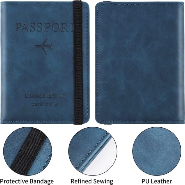 1745954959 PRYTA Passport Holder Cover Wallet RFID Blocking PU Leather Travel Document Holder Card Case Travel Accessories for Women Men Multi Colour