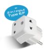 Ceptics Europe Travel Adapter 2 in 1 France Germany Adapter Compatible with Smartphone Type EF Ce Certified Rohs Compliant A– White 1 Pack