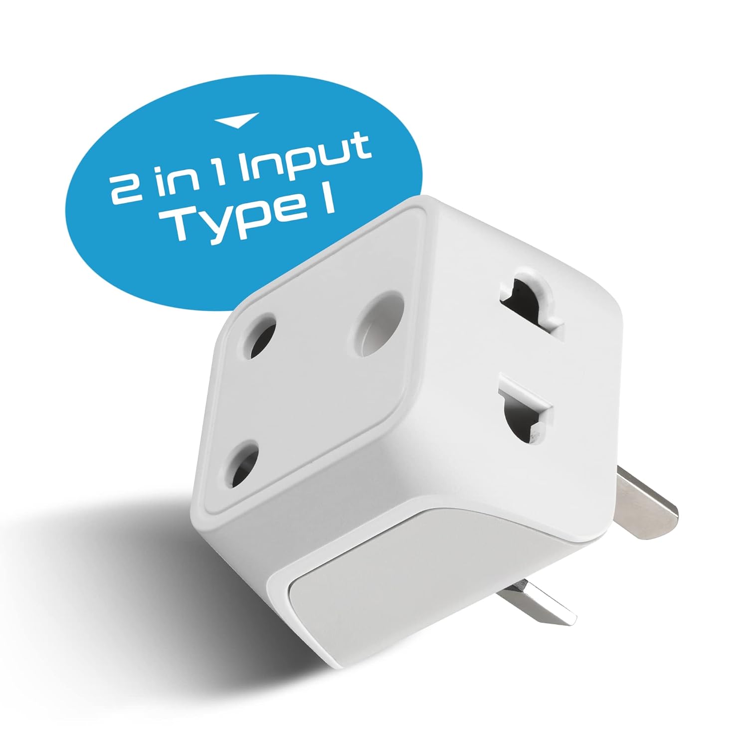 Ceptics India to Australia Plug Converter – 2 in 1 China New Zealand Adapter Type I CE Certified RoHS Compliant – White 1 Pack Lifetime Limited Warranty