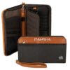 DAHSHA Unisex-Adult RFID Blocking Leather Travel Wallet Family Passport Holder Cover Wallet Organiser for Credit Debit Card Boarding Pass International Trip (Brown-12.5 X 3 X 23.8Cm)