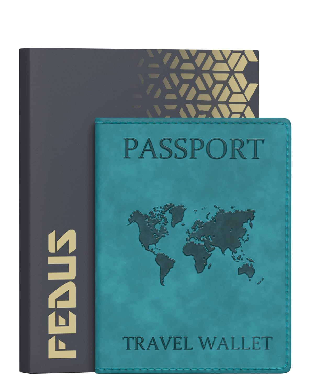 FEDUS Faux Leather Premium Passport Holder For Men And Women Passport Cover Case Wallet With Credit/Debit Card, Rfid Protected Travel Document Accessories Organiser.