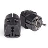 OREI India to Europe (Schuko) Plug - Type E/F Europe Plug Adapter - 2 in 1 Universal Adapter for Europe, Perfect for Laptop, Camera, Charger - CE, RoHS - 2 Pack - Black - 5 Years Warranty