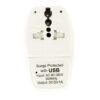 OREI India to UK UAE Hong Kong More Type G Travel Adapter Plug 3 in 1 CE Certified RoHS Compliant with USB and Surge Protection Worldwide Adapter DBU G