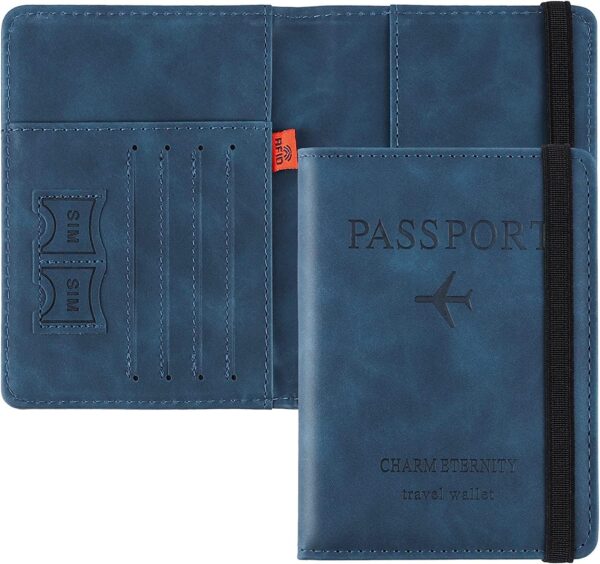 PRYTA Passport Holder Cover Wallet RFID Blocking PU Leather Travel Document Holder, Card Case Travel Accessories for Women Men (Multi Colour)