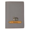 The Junket Personalized Passport Cover for Men and Women | Customized Travel Accessories Organizer | Vegan Leather Passport Cover | Unisex Handcrafted Gift (Ash Grey)