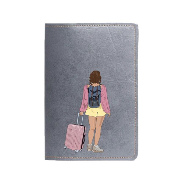 The Messy Corner Vegan Leather Passport Cover for Women | Explorer Leather Passport Case Accessories for Travel | Grey
