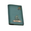 The Unique Gift Studio Customised Passport Cover Holder Personalised Name & Charm Leather Passport Cover Holder For Men & Women | Customised Passport Holder For Gift - Tan