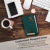 The Unique Gift Studio Customised Passport Cover Holder Personalised Name Charm Leather Passport Cover Holder For Men Women Customised Passport Holder For Gift Tan