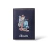 Thebaegift Unisex Passport Cover for Men Women Printed Classy Stylish Vegan Leather Passport Cover for Travel Navy Blue